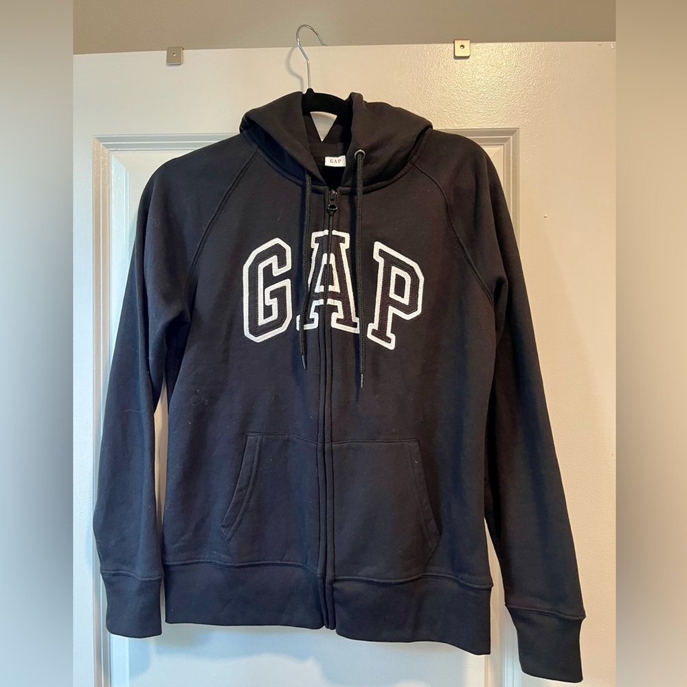 GAP Black Zip-Up Hoodie, Women’s S